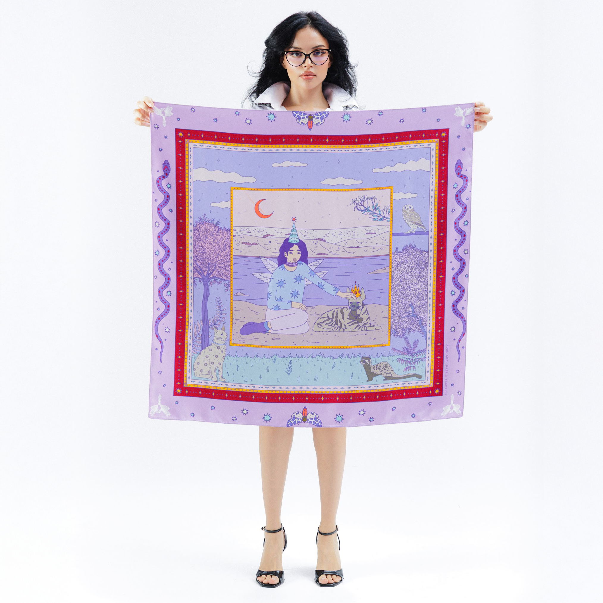 Keepers Of The Night | Square Silk Scarf