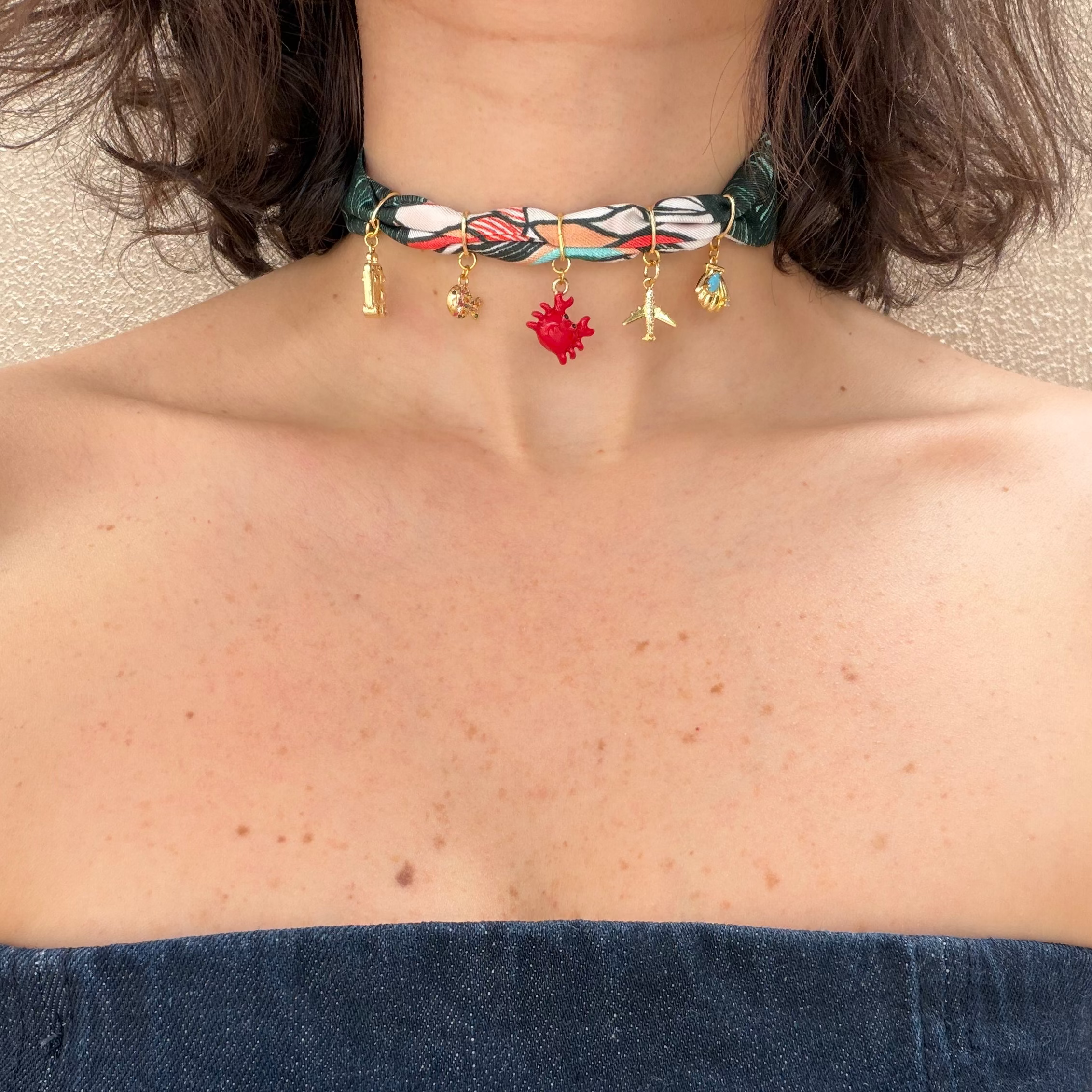 June | Silk Charm Necklace