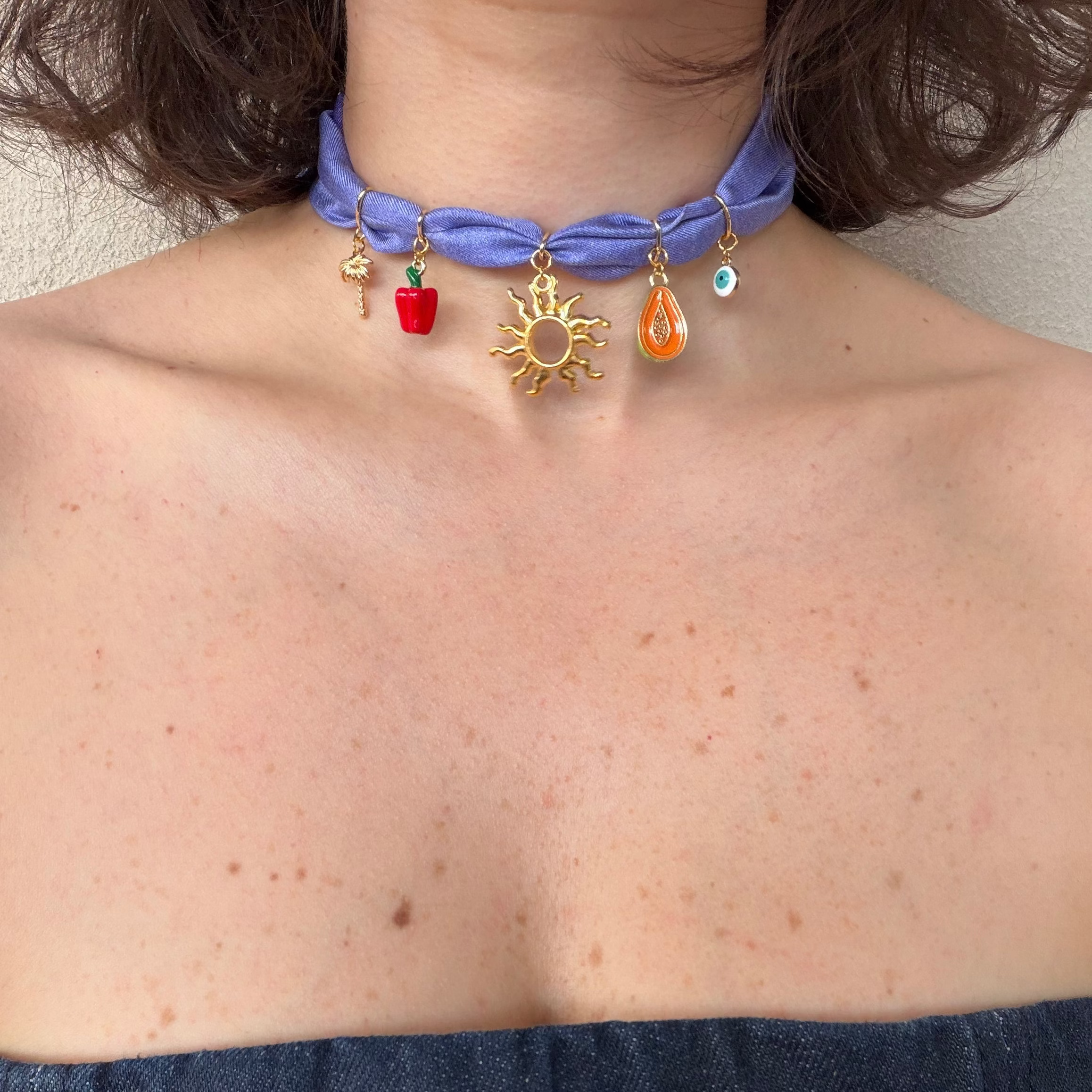 Sunny | Silk Charm Necklace