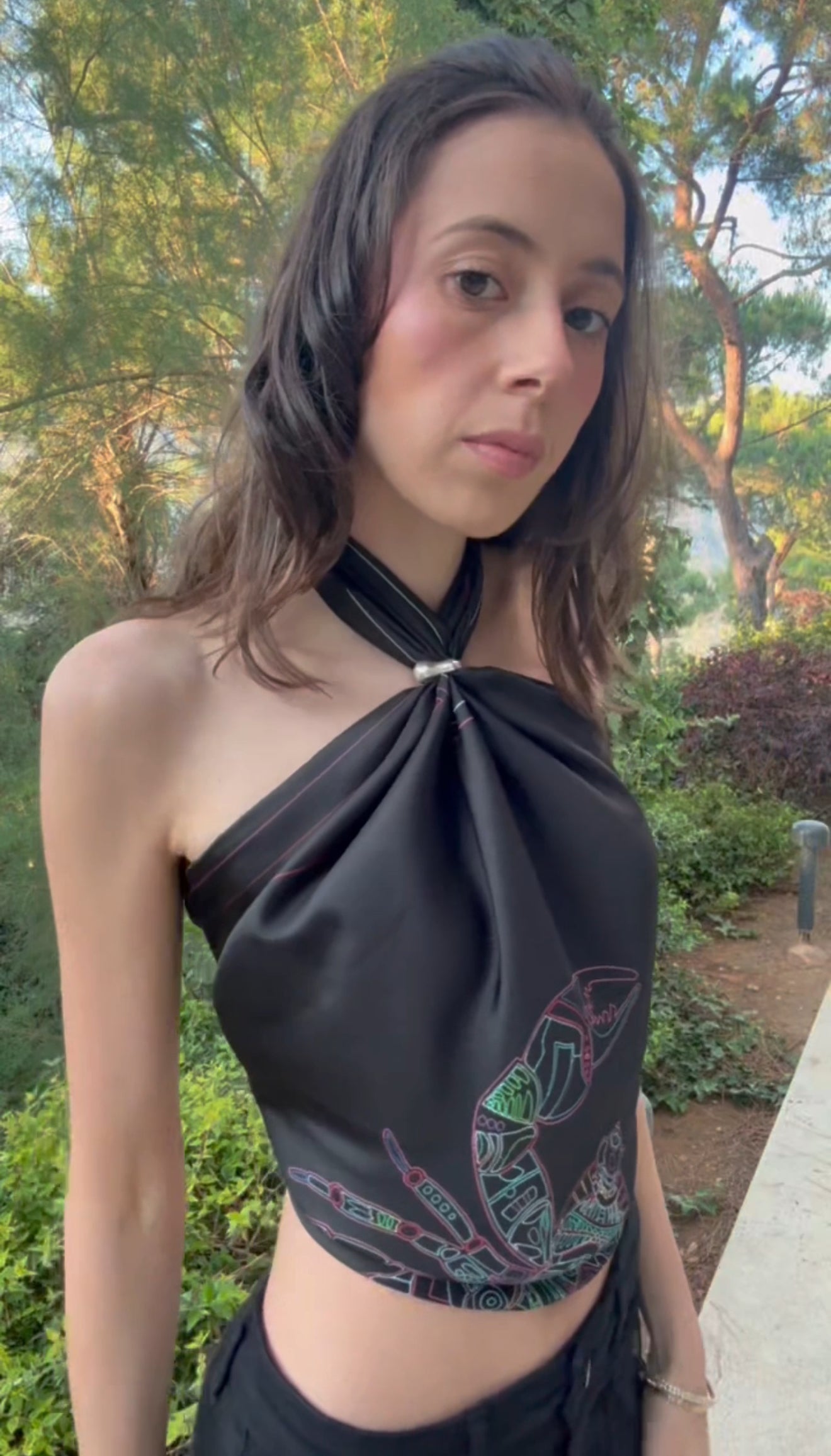 Tutorial how to style a square scarf as a top with a ring