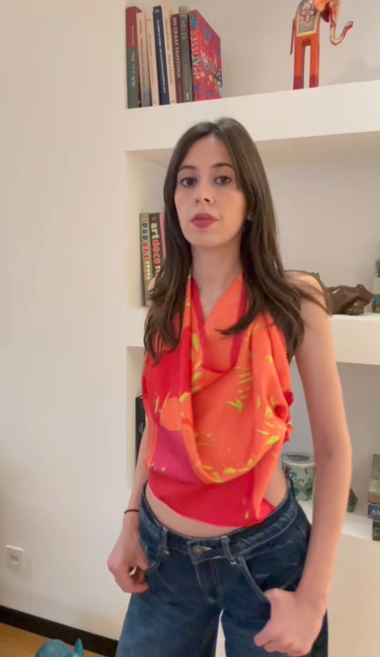 tutorial how to wear a silk scarf as a top