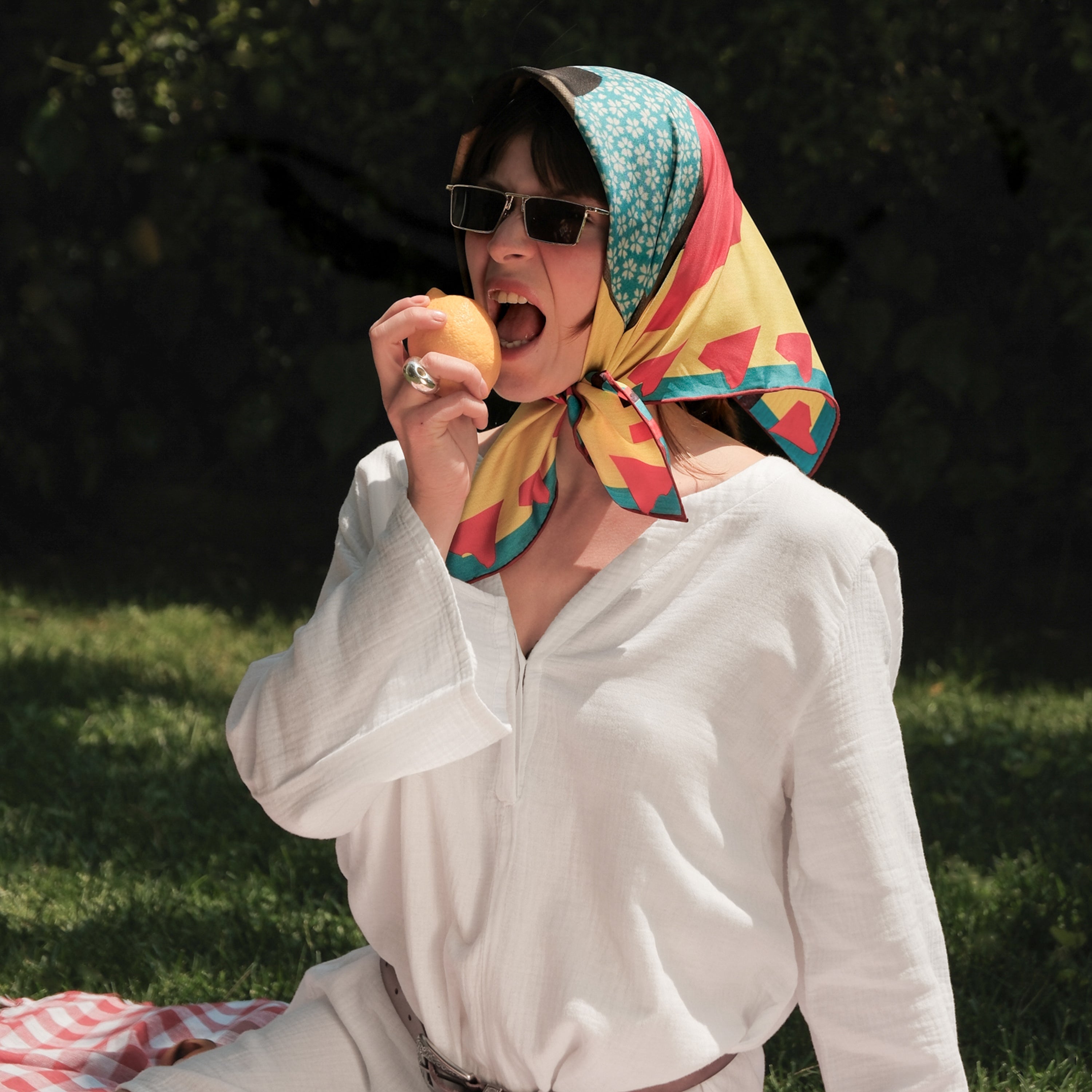 Self in Mirror | 70x70 Silk Scarf