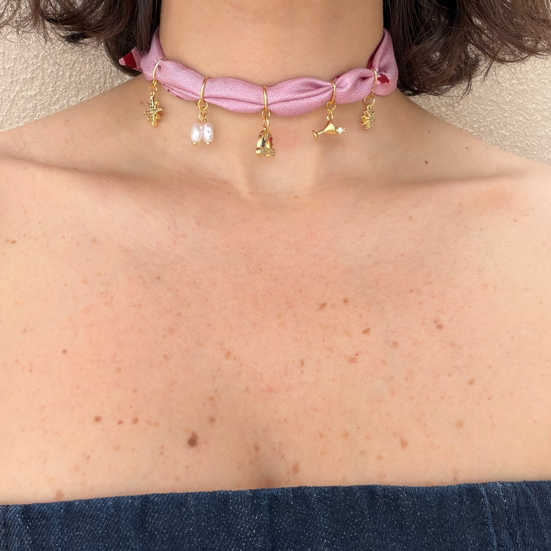 Jane | Silk Charm Necklace