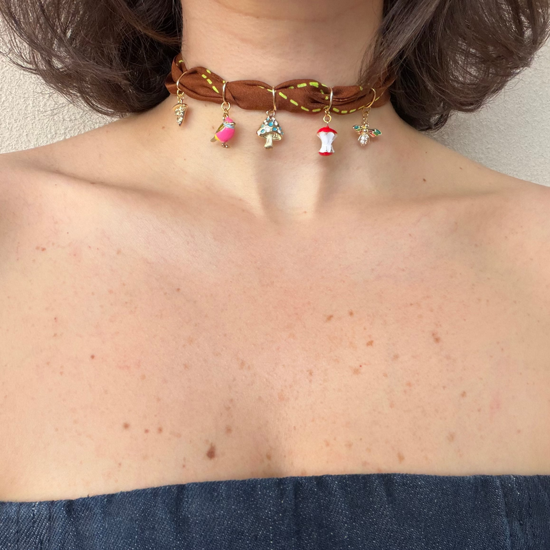 Lilly | Silk Charm Necklace