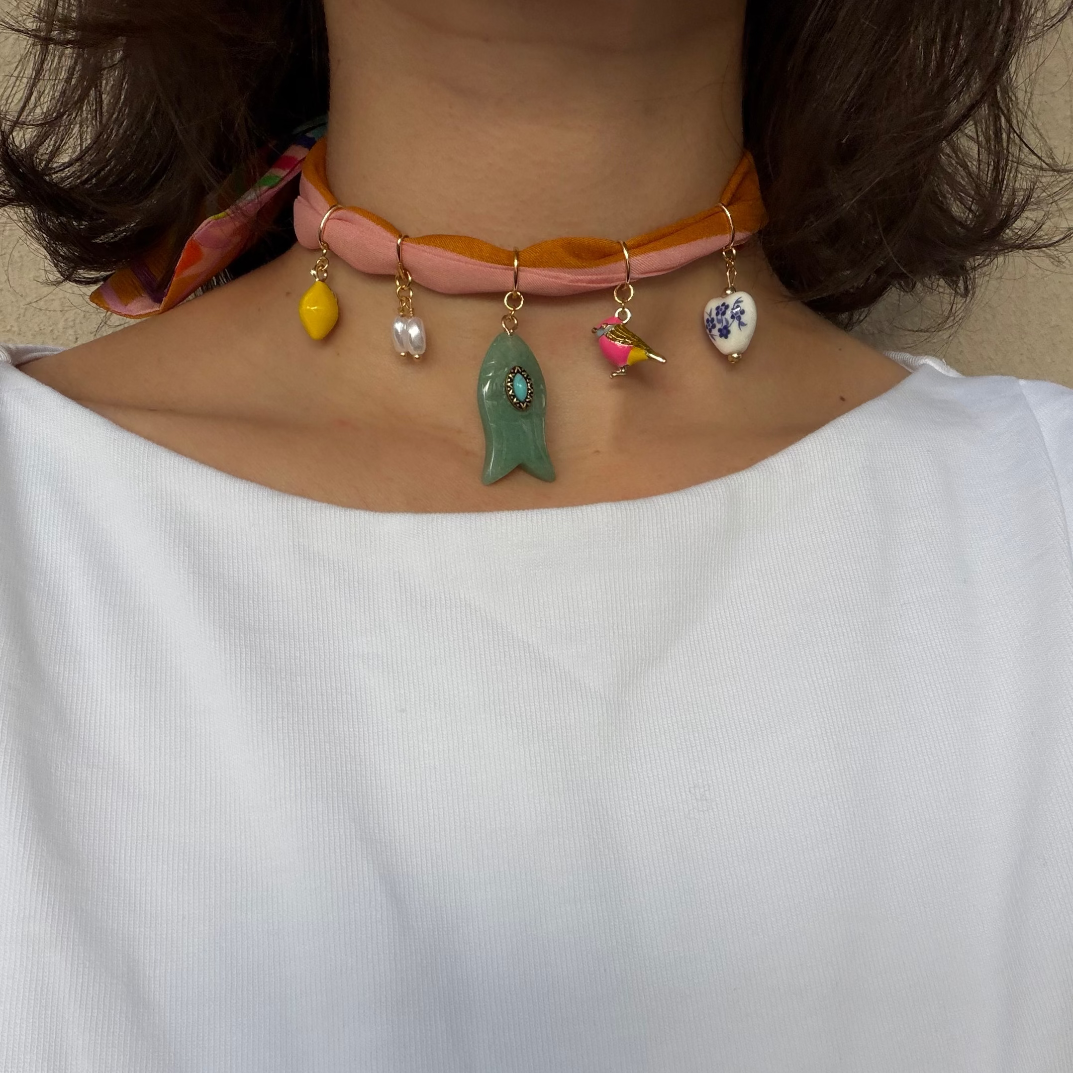 Hanoi | Viscose charm necklace