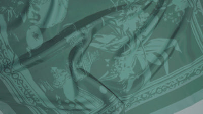 Campaign for luxury silk twill square scarves designed by artists in limited edition